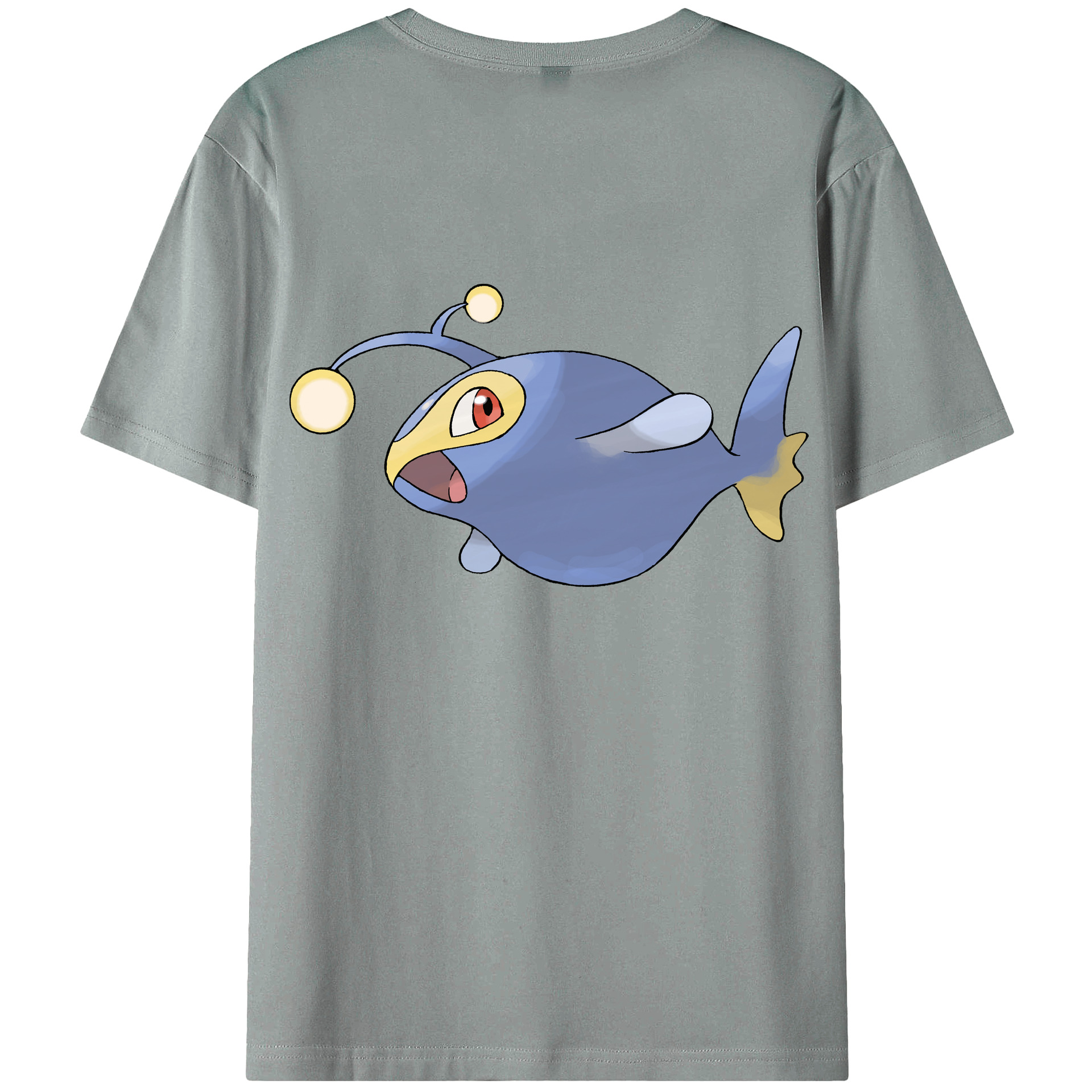 （画像用） ポケットモンスター Pokémon 綿100％ メンズ半袖Tシャツ（バックプリント） 通気性